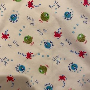 Kissy Kissy Receiving blanket. Super soft. Barely used. Unisex fish print